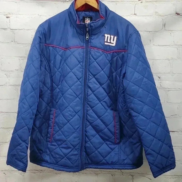 NFL Team Apparel New York Giants Quilted Coat Women's Size XL - Picture 1 of 15